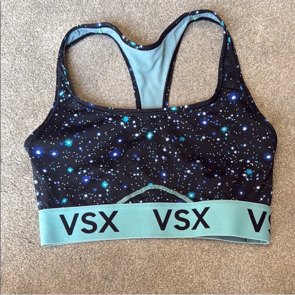 Victoria’s Secret VSX Blue Racerback Unlined Sports Bra